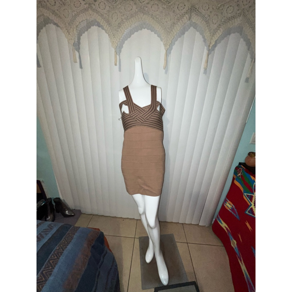 Women's Griffin Paris Brown Bandage Dress Size M